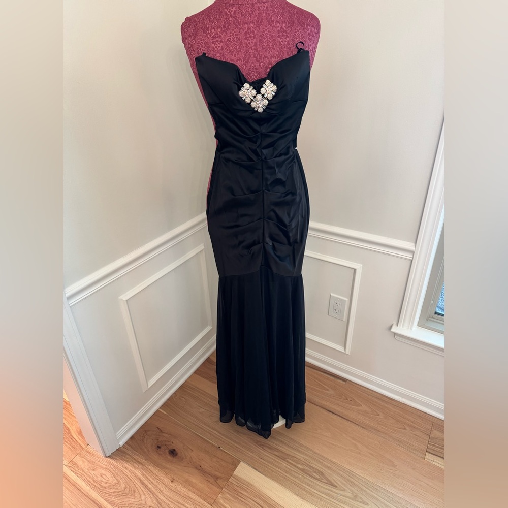 Cache Black Formal/prom Dress with Embellished Bodice